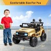 12V Kids Ride On Truck Car with Remote Control, Spring Suspension, 3 Speeds, LED Lights, Parent Safety Brake - 3 of 4