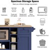 Kitchen Island Cart with Storage Cabinet and Two Locking Wheels - 3 of 4