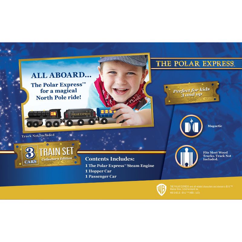 MasterPieces Wood Train Sets - The Polar Express 3 Piece Train Set., 4 of 8