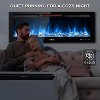 90" Recessed Electric Fireplace with Remote & Touch Screen, Wall-Mounted Heater with 12 Flame Colors, 1500W Dual Heat, Timer for Living Room - 2 of 4