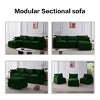 VASIP Chenille Modular Cloud Sectional Sofa - 105" L-Shaped 3-Seater with Ottoman,for Living Room,Beige - 3 of 4