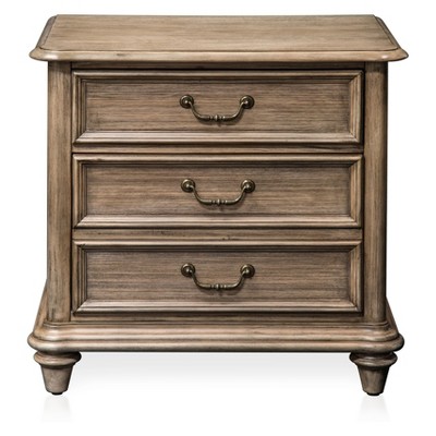 Nial 3 Drawer Nail Nightstand Natural - HOMES: Inside + Out