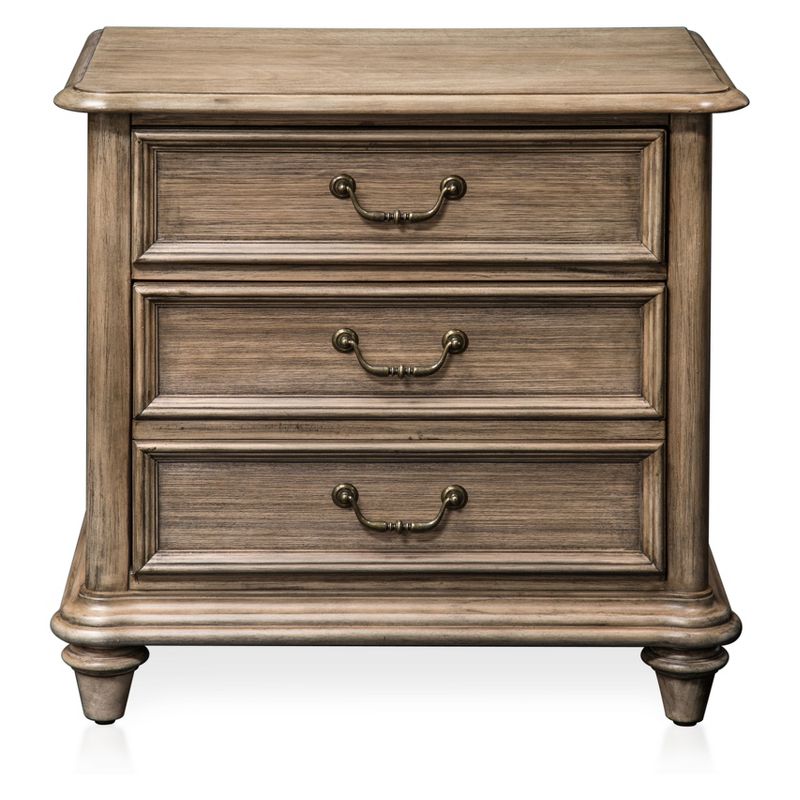 Nial&#160;3 Drawer Nail Nightstand Natural - HOMES: Inside + Out, 1 of 8
