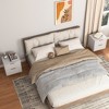 CIPACHO 2-Piece Modern White Wood Night Stand Set with 2 Drawers Gold Legs for Bedroom Living Room - 3 of 4