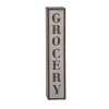 Farmhouse Metal Sign Wall decor Brown/Gray - Olivia & May: Iron "GROCERY" Vertical Panel - 3 of 4