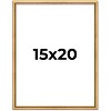 PosterPalooza | Classic Modern Gold Picture Frame - UV Acrylic, Foam Board Backing, Hanging Hardware - 2 of 4
