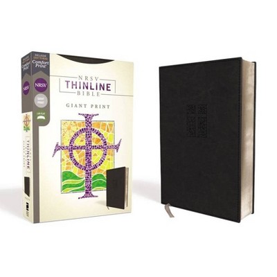 Nrsv, Thinline Bible, Giant Print, Leathersoft, Black, Comfort Print - Large Print by  Zondervan (Leather Bound)