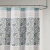 Grungis 72x72 Inch Cotton Shower Curtains with 12 Button Holes at the Top and Printed and Pieced Multi Pattern Design for Bathroom - 4 of 4