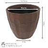 Sunnydaze Indoor/Outdoor Pebbled Polyresin Flower Pot Planter - 16" - 2 of 4