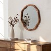 Brewster 24" Imani Wood Mirror: Modern Round Wall-Mounted Reflective Decor, No Assembly Required - 2 of 4