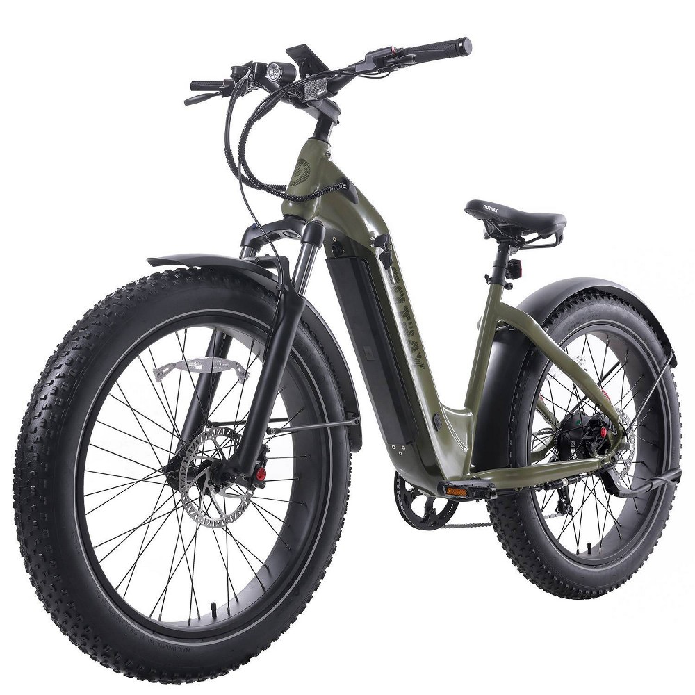 Photos - Bike Tundra GOTRAX Adult Fat Tire 26" Step Through Electric Hybrid  - Green 