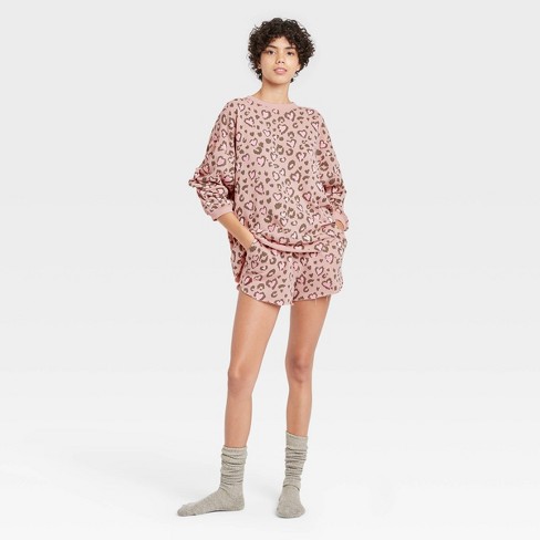 pajama leopard spotted soft xl heart pink target mad engine