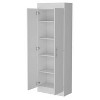 LunaLulinlk White 5-Shelf Storage Pantry Cabinet - 4 of 4