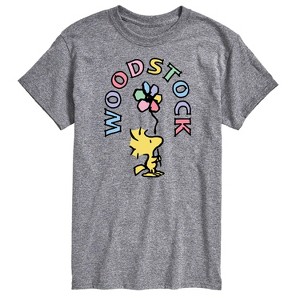 Men's - Peanuts - Woodstock Flower Short Sleeve Graphic T-Shirt - 1 of 4