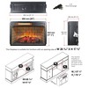 Kumasinova Electric Fireplace Freestanding 27.2 Inch Infrared Heater Fireplace with 4 Adjustable Brightness Levels/Remote Control/Touch Button,Black - 2 of 4