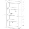 INFURNIC Decorative Bookshelf Bookcase Etagere 5 Tier Adjustable Shelves Modern Laminate Storage Display, Gray, 23.75"*11.75"*47.5" - 3 of 4