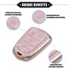 Unique Bargains Compatible 4 Button Car Key Fob Cover for Cadillac Escalade ATS CTS - 3 of 4