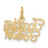 Black Bow Jewelry 14k Yellow Gold Together Forever Charm or Pendant, 18mm - 3 of 4