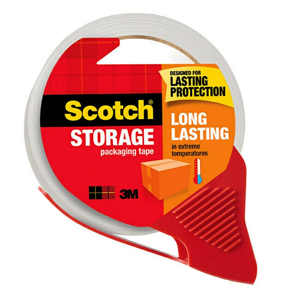 Scotch Storage Packaging Tape 1.88"x38.2 yd Each: Clear Plastic Packing Tape for Moving & Shipping Supplies