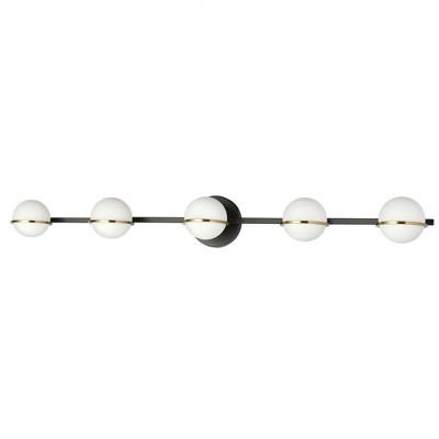 Dainolite Sofia 5 - Light Vanity in  Matte Black/Aged Brass