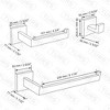 Mixxidea Square Single Towel Hook Bundle with Toilet Paper Holder, Towel Holder - 3 of 3