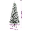 vidaXL Artificial Hinged Christmas Tree Green and white PVC, iron - 4 of 4