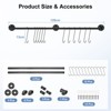 Unique Bargains Wall-Mounted Hardware Industrial Bathroom Towel Bar - 2 of 4