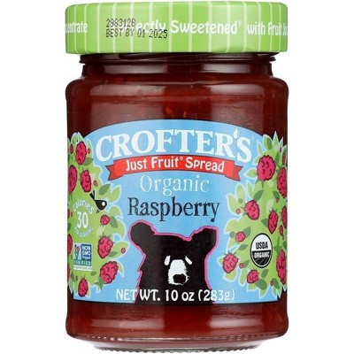 Crofters Organic Raspberry Fruit Spread, 10 Ounce - 6 per case. Y