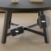 36" Round Coffee Table for Living Room, Large Circle Center Table, Thick Metal Legs & Adjustable Feet, Modern Round Coffee Tables for Apartments - 3 of 4