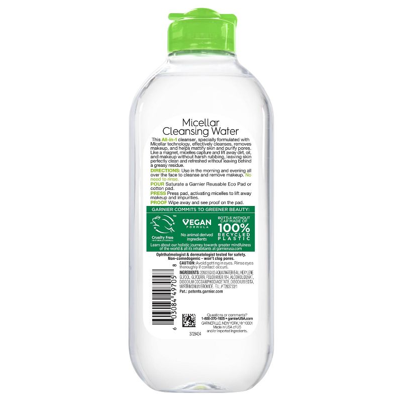 Garnier SkinActive Micellar Cleansing Water for Oily Skin - Unscented - 13.5 fl oz, 6 of 7