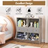 7-Cubby Large Kids Toy Storage Organizer, Children Wood Bookcase and Bookshelf, 3-Tier Toy Storage Cabinet with 3 Drawers for Hallway, Playroom - 4 of 4