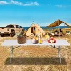 SUGIFT 8ft Portable Plastic Folding Tables for Home Garden Office Indoor Outdoor, White - 2 of 4