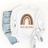 Simply Sage Market Women's Graphic Sweatshirt You Belong Rainbow - 3 of 4