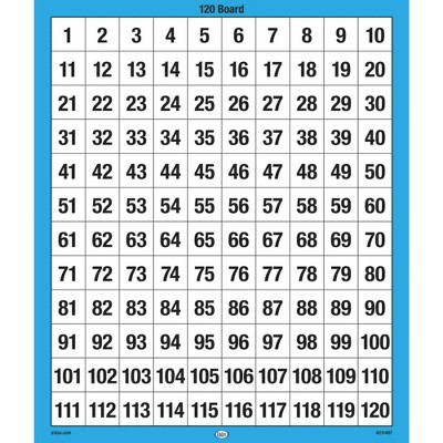 Didax 120 Number Boards, Blank Grids on Reverse Side, 11 x 13 Inches, Pack of 10