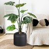 Round Planters Set of 2 with a Water Level Monitor, Self Watering Pots for Indoor and Outdoor Plants, Flower Pots for Living Room Black - 2 of 4