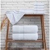 White Classic Luxury 100% Cotton 8 Piece Towel Set - 4x Washcloths, 2x Hand, and 2x Bath Towels - 4 of 4