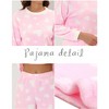 cheibear Women's Flannel Winter Cute Printed Long Sleeve Pajama Sets - 4 of 4