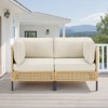 Buenhomino Patio Furniture Set – Outdoor Sectional Wicker Sofa with Cushions, All-Weather PE Rattan Conversation Set for Garden, Balcony & Poolside - 3 of 4