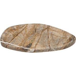 Dahlia Studios Margaret 13 1/2"  Wide Brown Coffee Marble Plate - 1 of 4