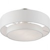 Livex Lighting Meridian 2 - Light Semi-Flush Mount in  Brushed Nickel - 3 of 4