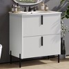 FONTOI 30 Inch Bathroom Vanity with Sink Freestanding Storage Cabinet with Full Extention Drawer Fluted Design for Bathroom, 30"*18"*34" - 4 of 4