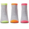 Memoi Women's 6 Pair Pack Highlight Tips Half Cushioned Low Cut Socks Med Gray Heather 9-11 - 2 of 4