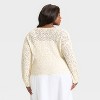 Women's Open Stitch V-Neck Pullover Sweater - Universal Thread™ - 2 of 3