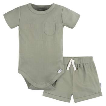 Gerber Baby Boys' Bodysuit and Shorts, 2-Piece