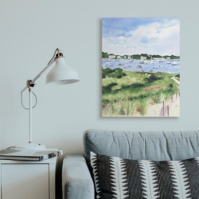 Large Multicolored Coastal Seaside Canvas Wall Art