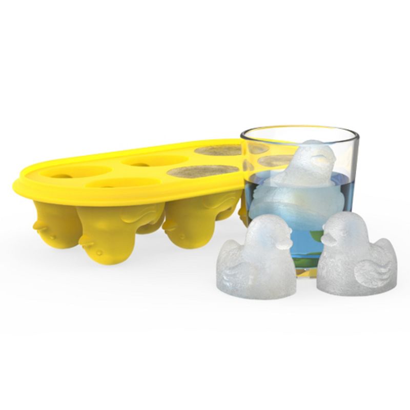 True Zoo Quack the Ice Duck Ice Cube Tray, Novelty Animal Ice Mold, Large Ice Cube Mold, Makes 6 Ice Cubes, Duck Ice Tray, Yellow, Set of 1, 1 of 10