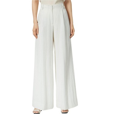 Rachel Zoe Womens Striped Casual Wide Leg Pants