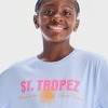 Girls' Oversized St.Tropez Graphic T-Shirt - art class™ Blue - 2 of 4