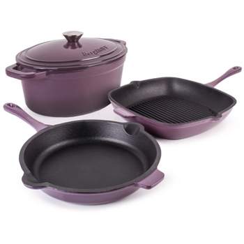 Bruntmor Purple 2-in-1 Square Enamel Cast Iron Dutch Oven Baking Pan Set,  0.87 H 4.72 L 5.31 W - Gerbes Super Markets