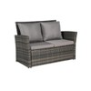 Sapphtopaz Patio Furniture Set Rattan Lounge Outdoor Conversation Chairs with Rectangular Glass Table for Patio, Backyard, Terrace - 3 of 4